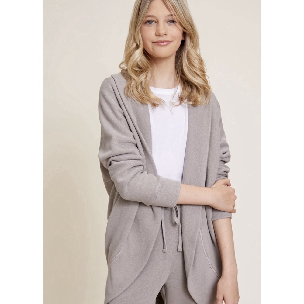 Barefoot Dreams Malibu Collection Circle Cardigan Women's Size XL Brushed Terry